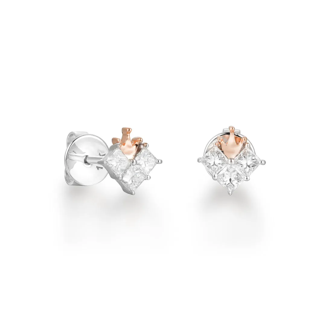 Crown Diamond Earrings