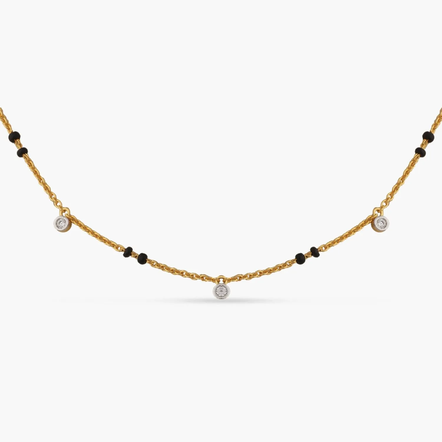 Dainty CZ Charms Silver Mangalsutra