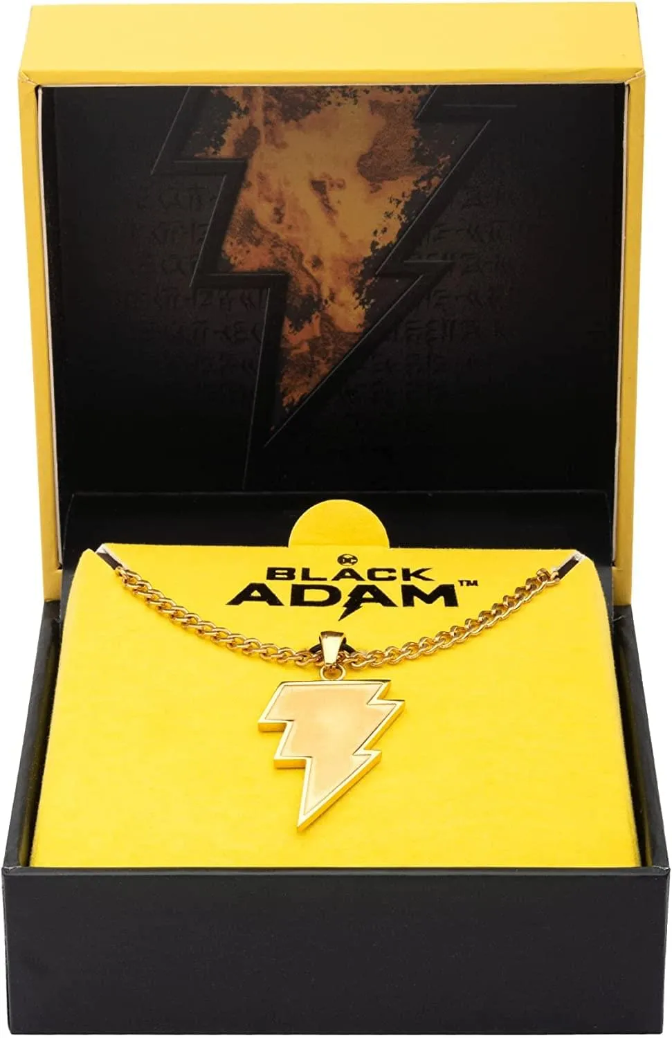 DC Black Adam Lightning Bolt Stainless Steel Pendant Necklace