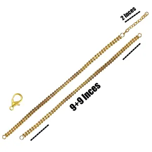 DIY ball chain chain 2 row jointed 9 9 Inches long with 2 inches extension chain