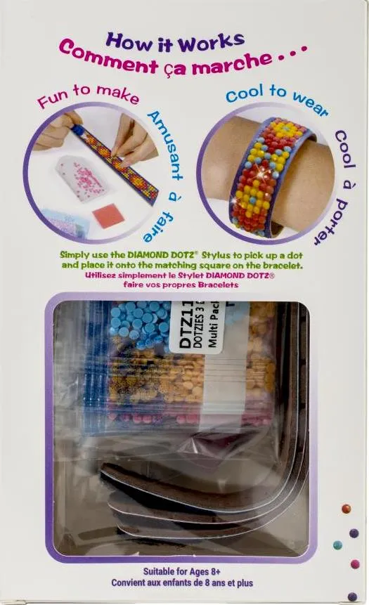 DIY Damaged Box DIY Diamond Dotz Waves Design Kids Bracelet Facet Bead Craft Kit