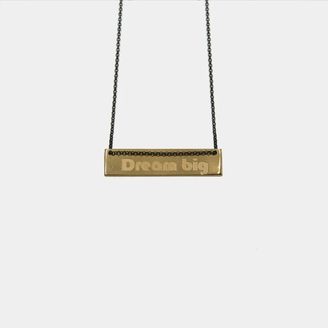 Dream big - necklace - gold plated