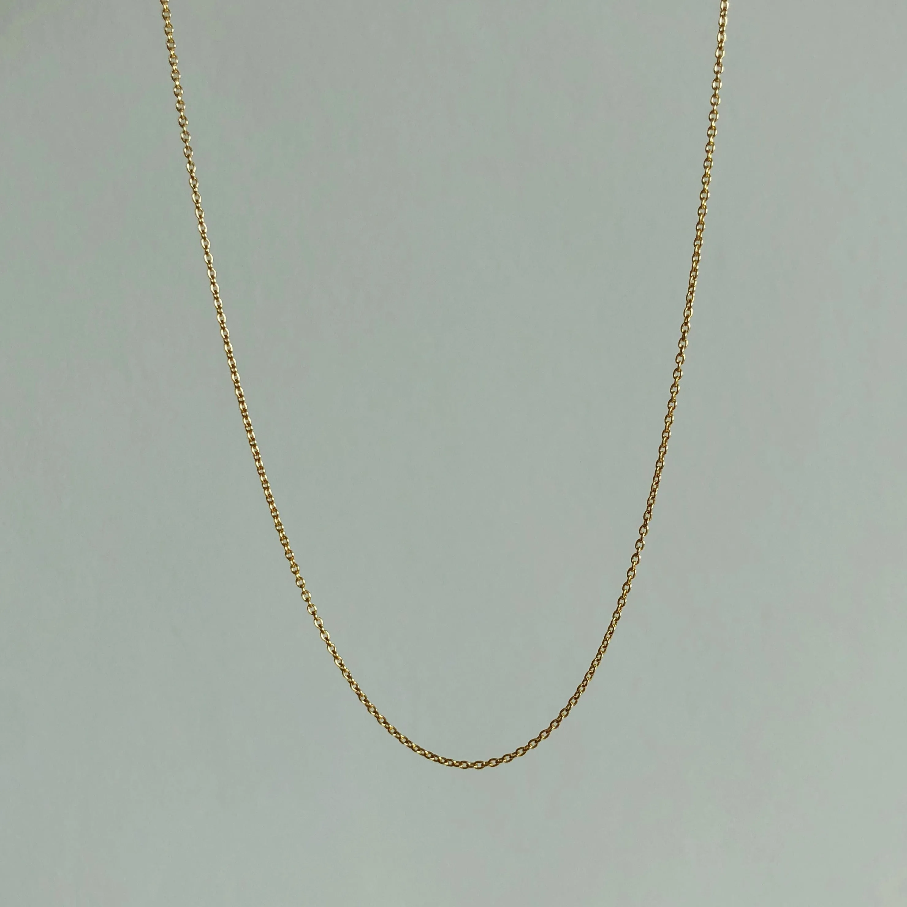 Everyday Cable Chain Necklace, Solid 18k Gold