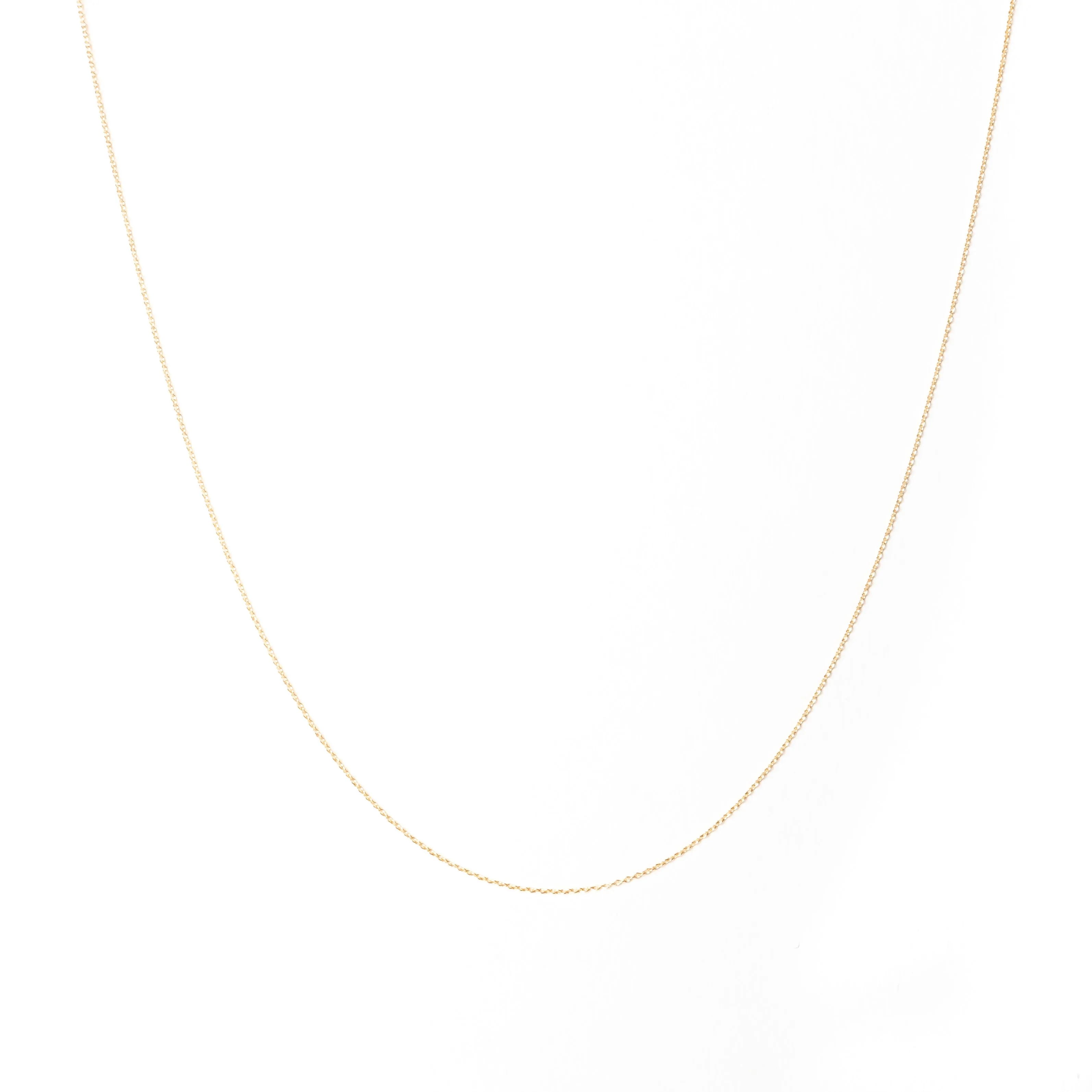 Everyday Cable Chain Necklace, Solid 18k Gold