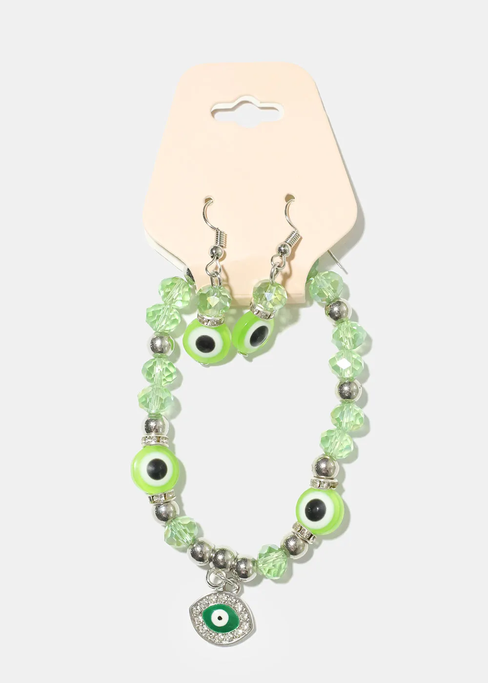 Evil Eye Earring and Bracelet Set