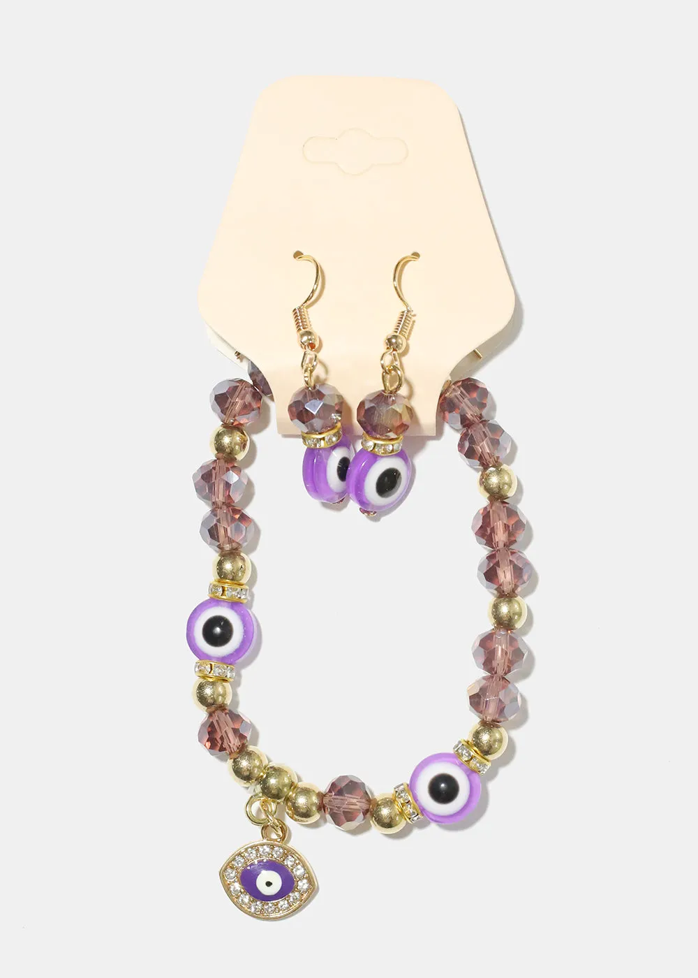 Evil Eye Earring and Bracelet Set