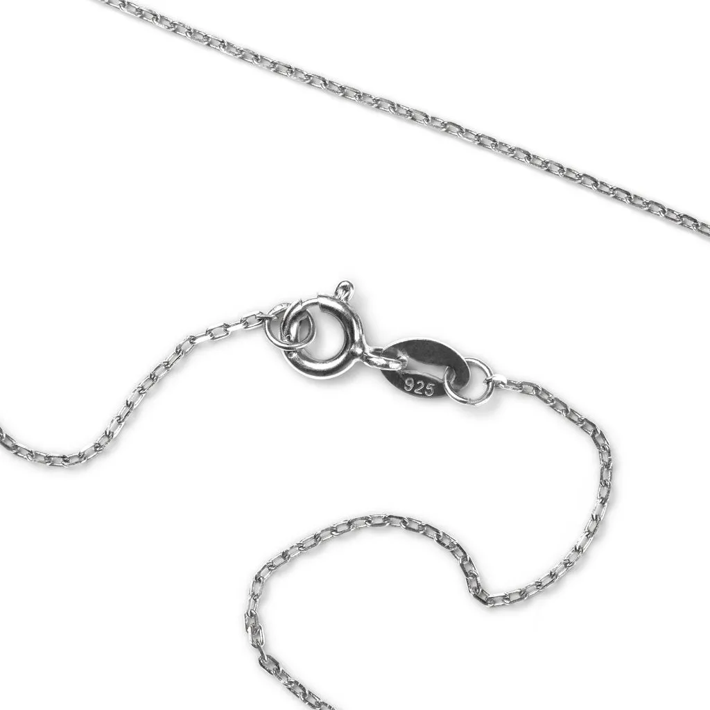 Facet Necklace short - Silver