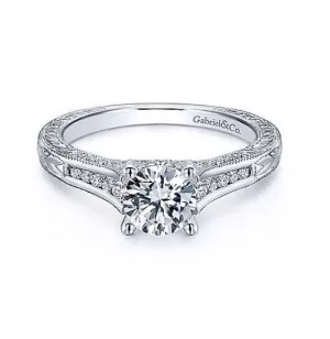 Gabriel Round Diamond Engagement Ring 12315R3