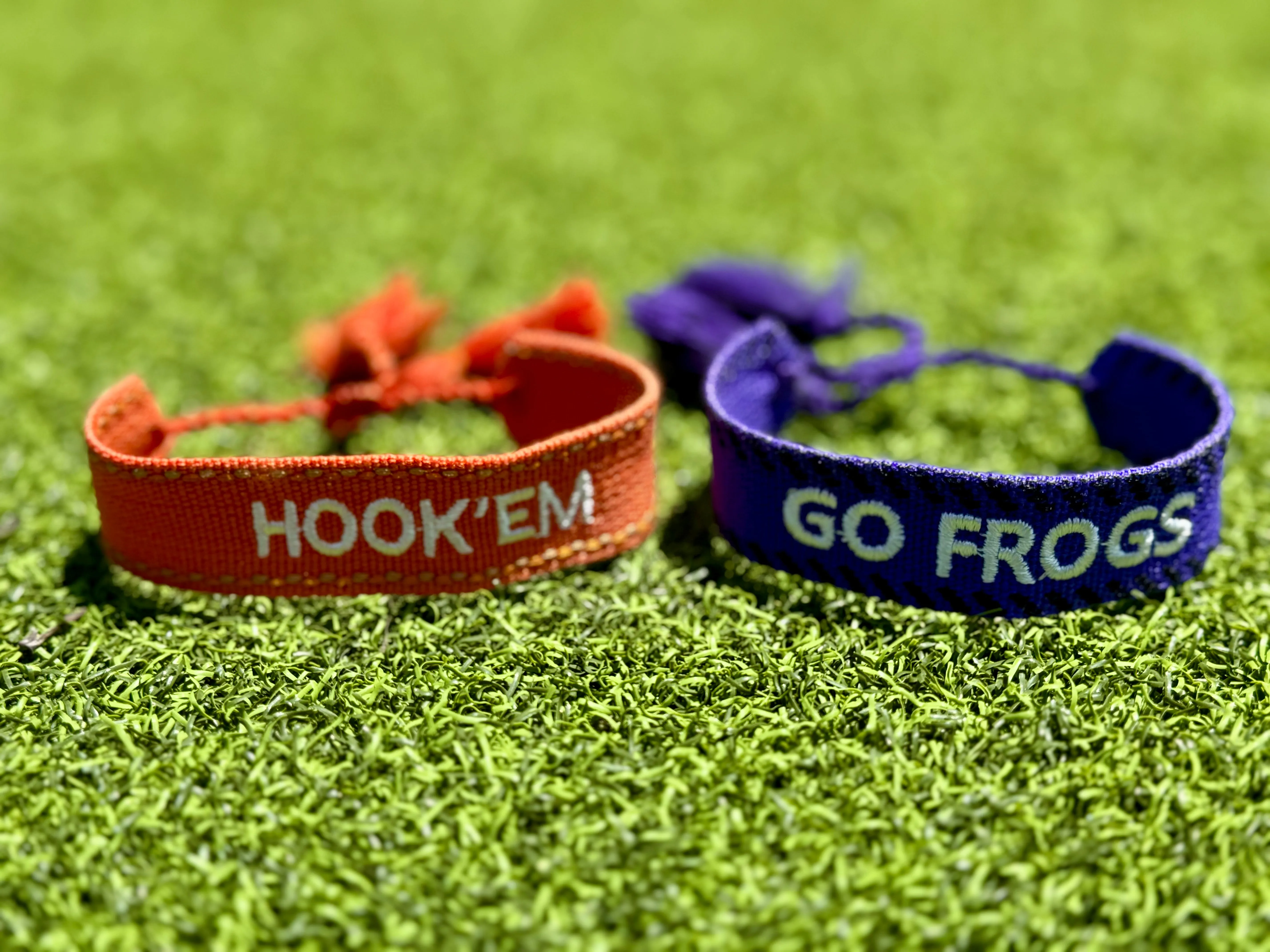 Game Day Embroidered Tassel Bracelets