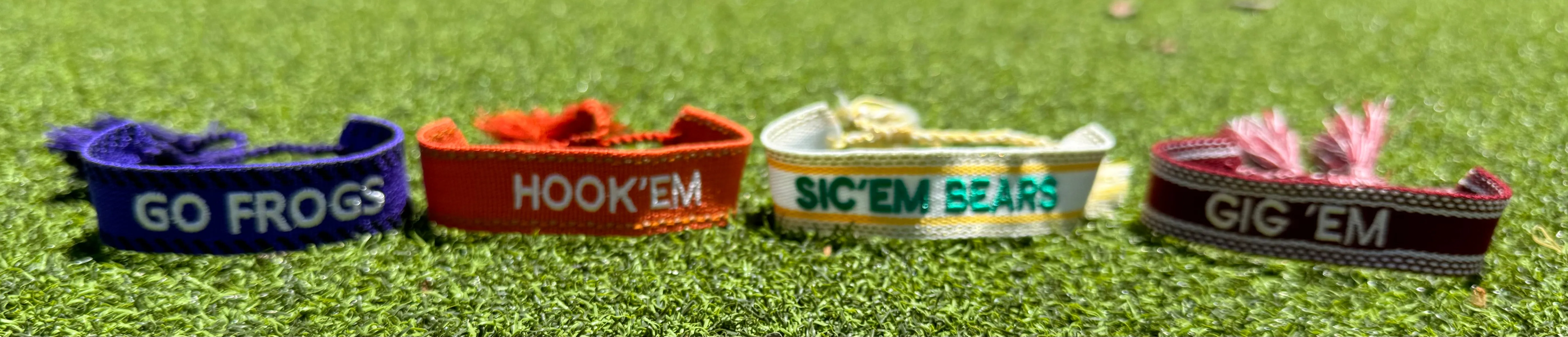 Game Day Embroidered Tassel Bracelets