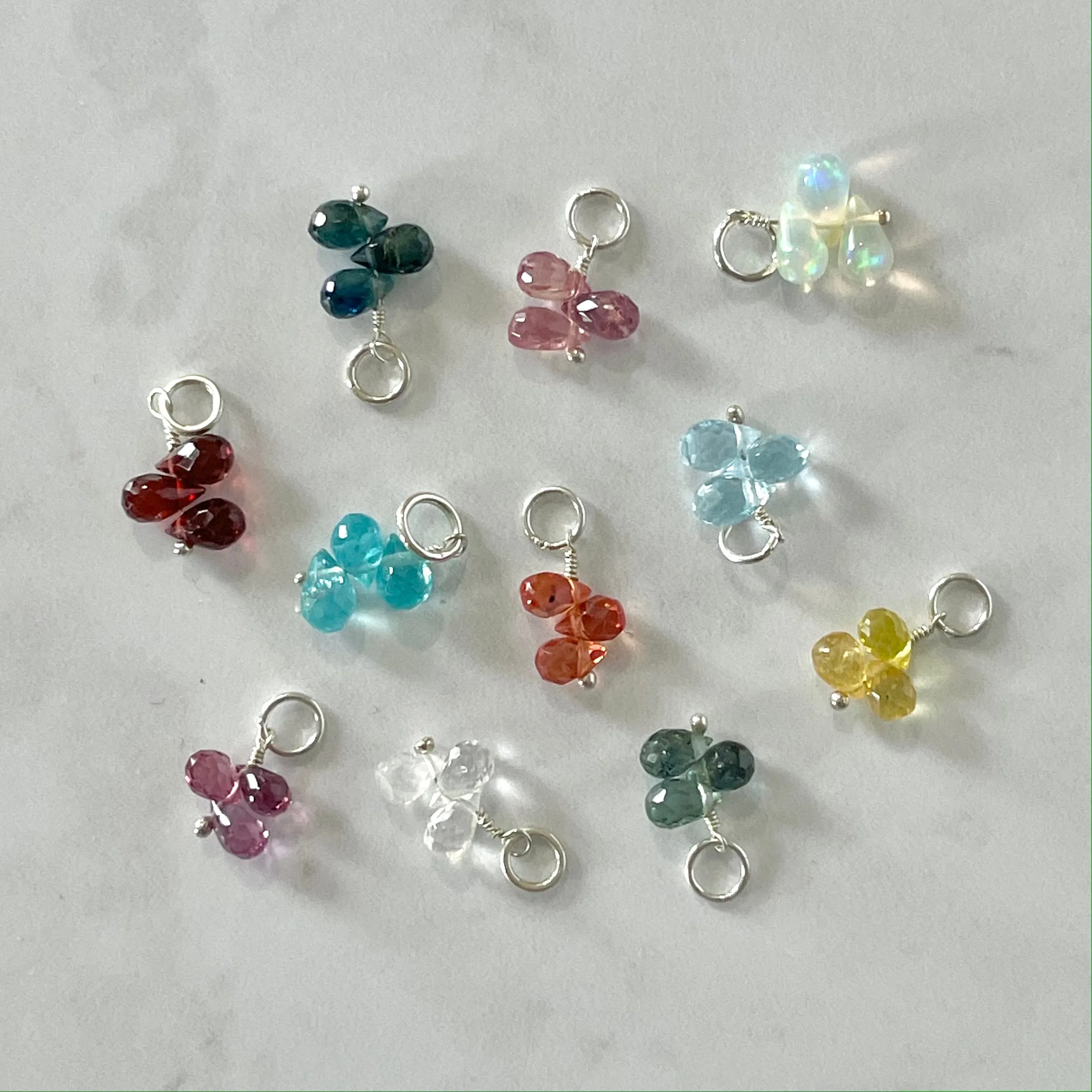 Gemstone Charm (Briolette Trio)