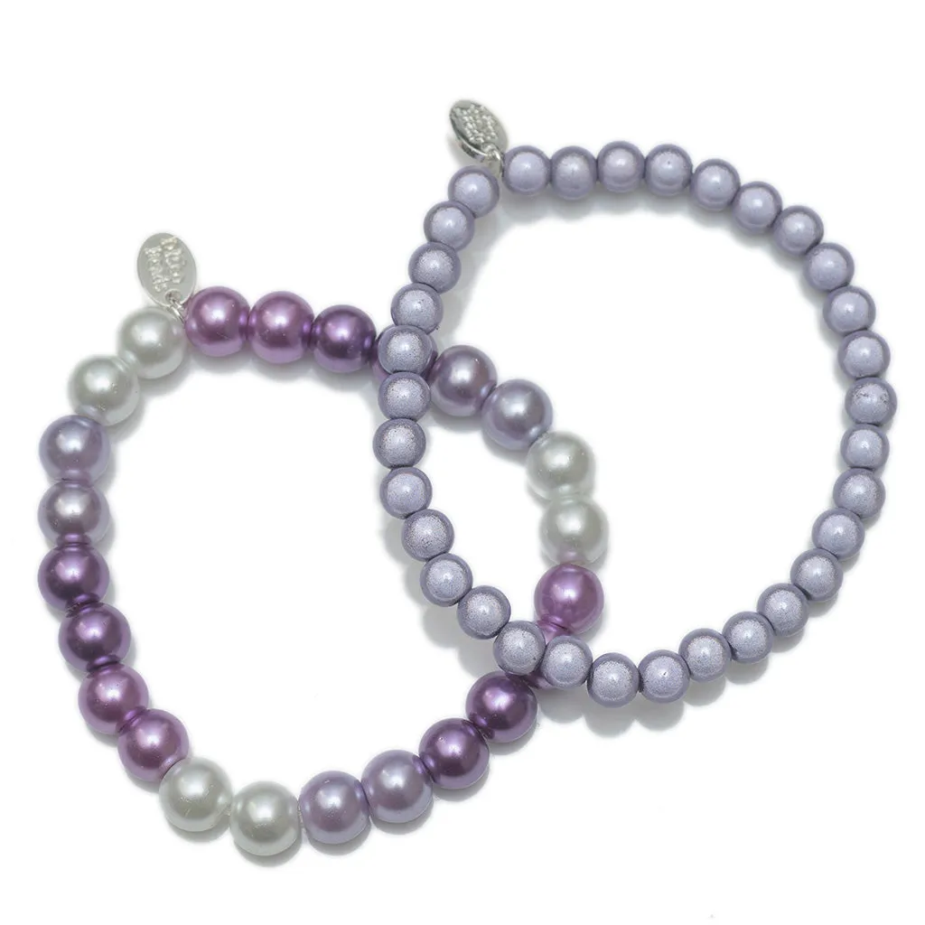 Glass Pearl Bracelet Pair