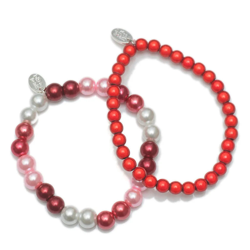 Glass Pearl Bracelet Pair