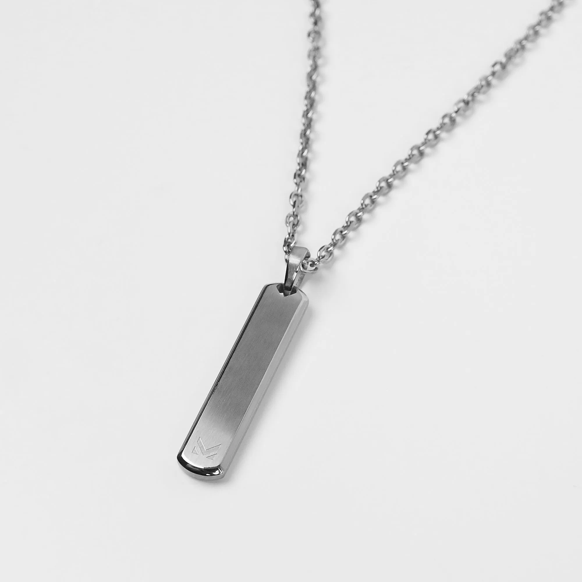 Glyph Bar Necklace - Silver