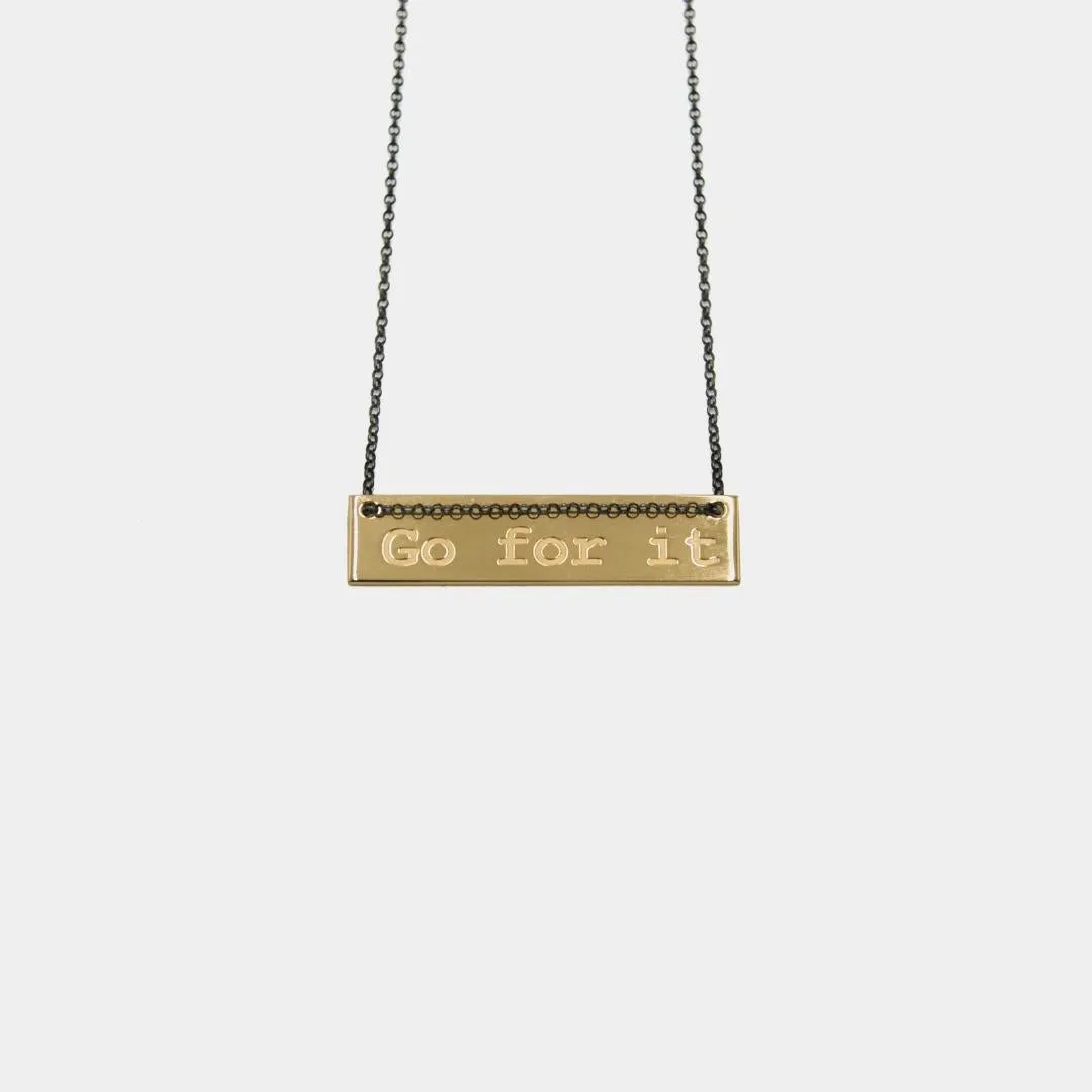 Go for it - necklace - gold plated