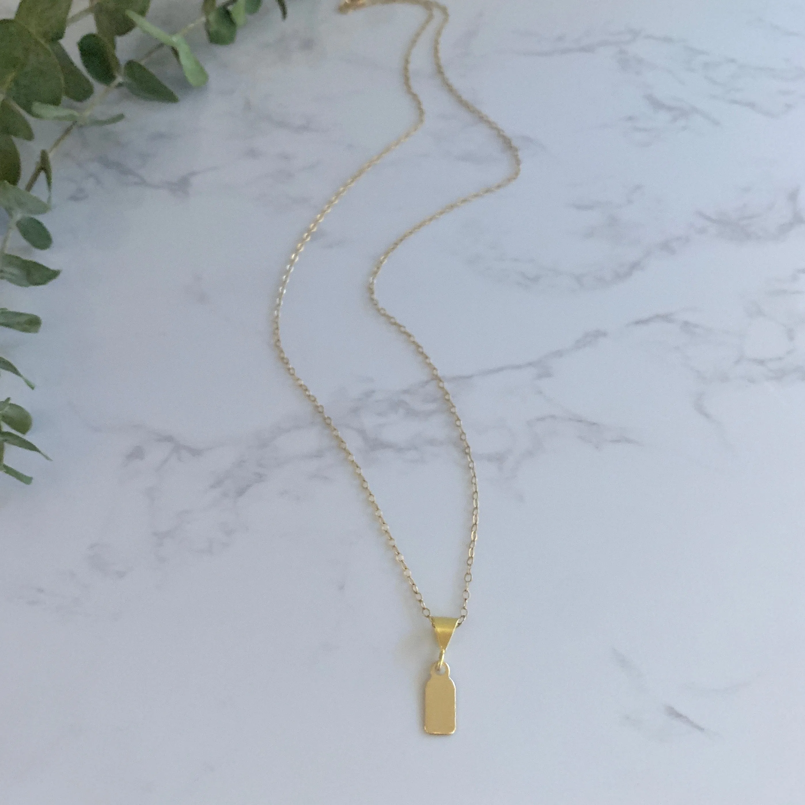 Gold Tag Pendant