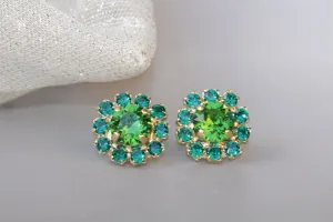 GREEN SMALL EARRINGS