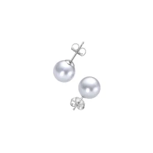 Grey Freshwater Pearl Stud Earrings