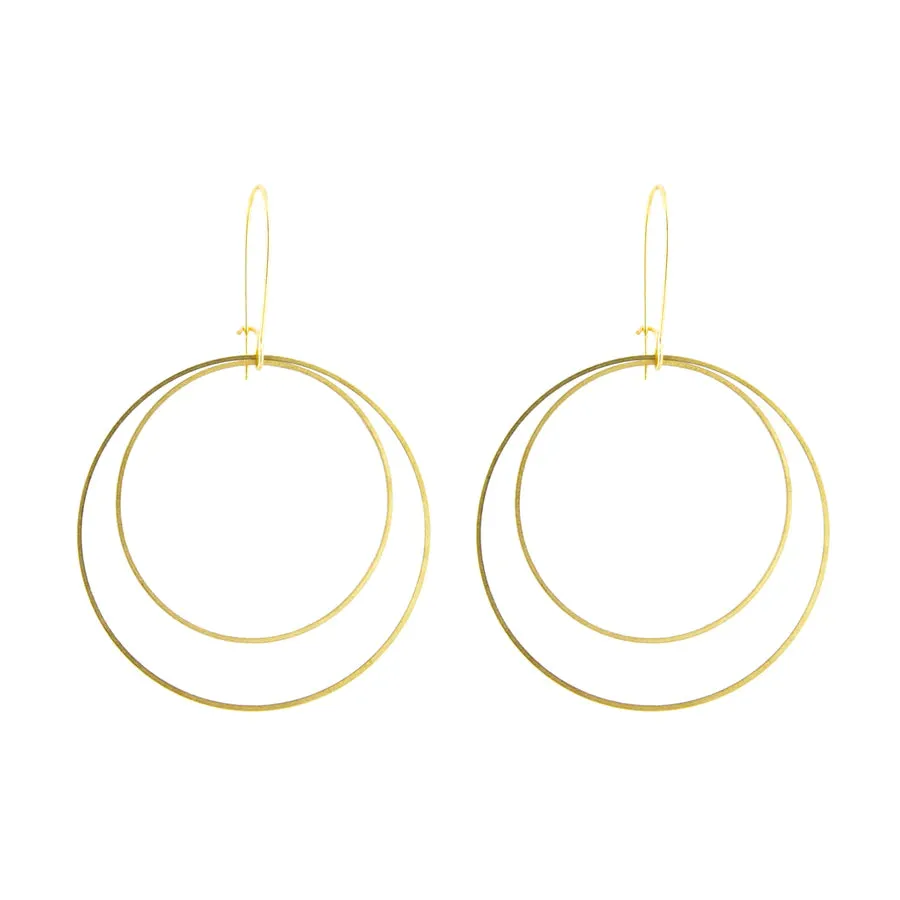 Halo Large Double Circle Earrings