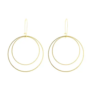 Halo Large Double Circle Earrings