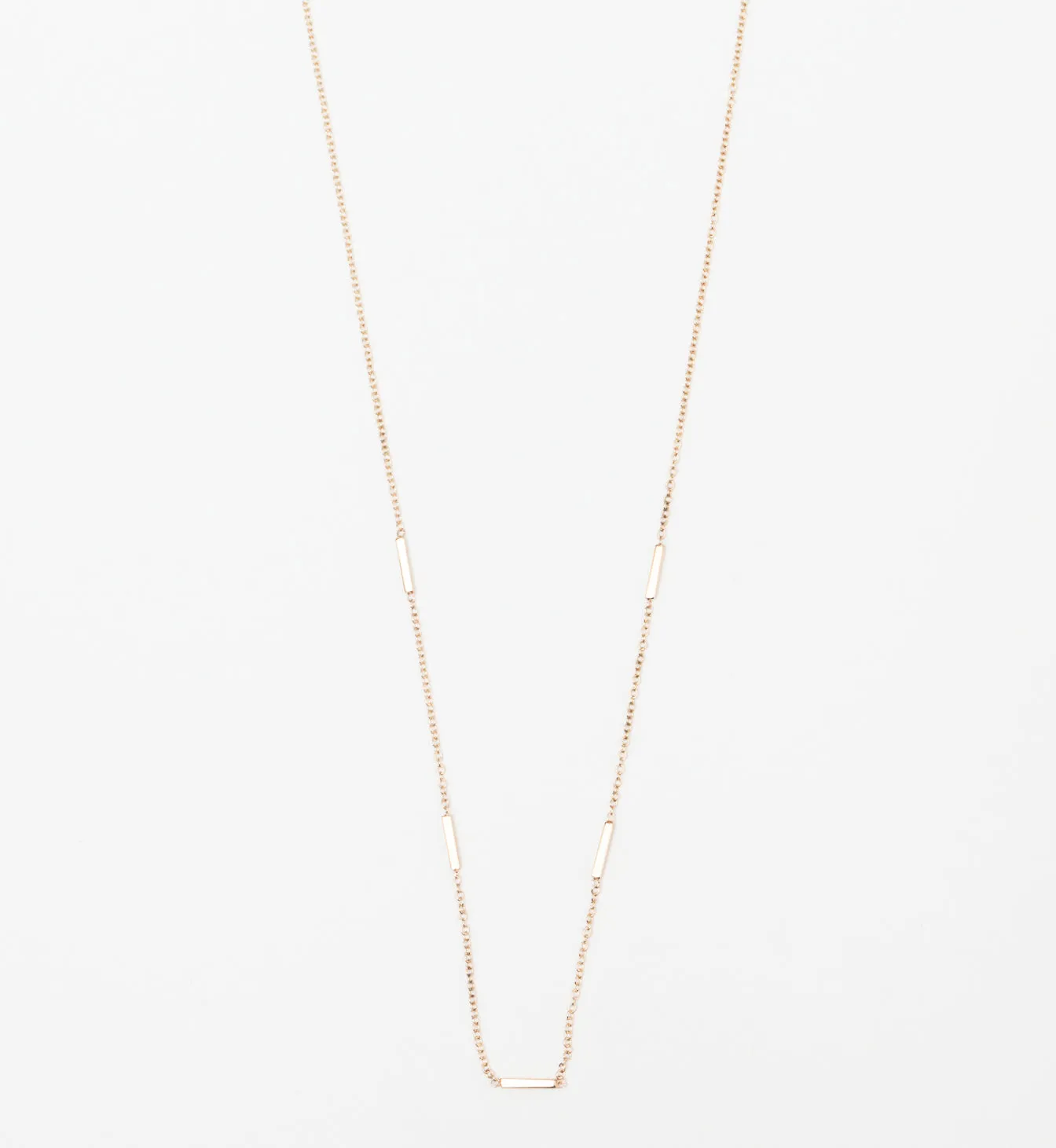 Horizontal Tiny Bars Station Necklace