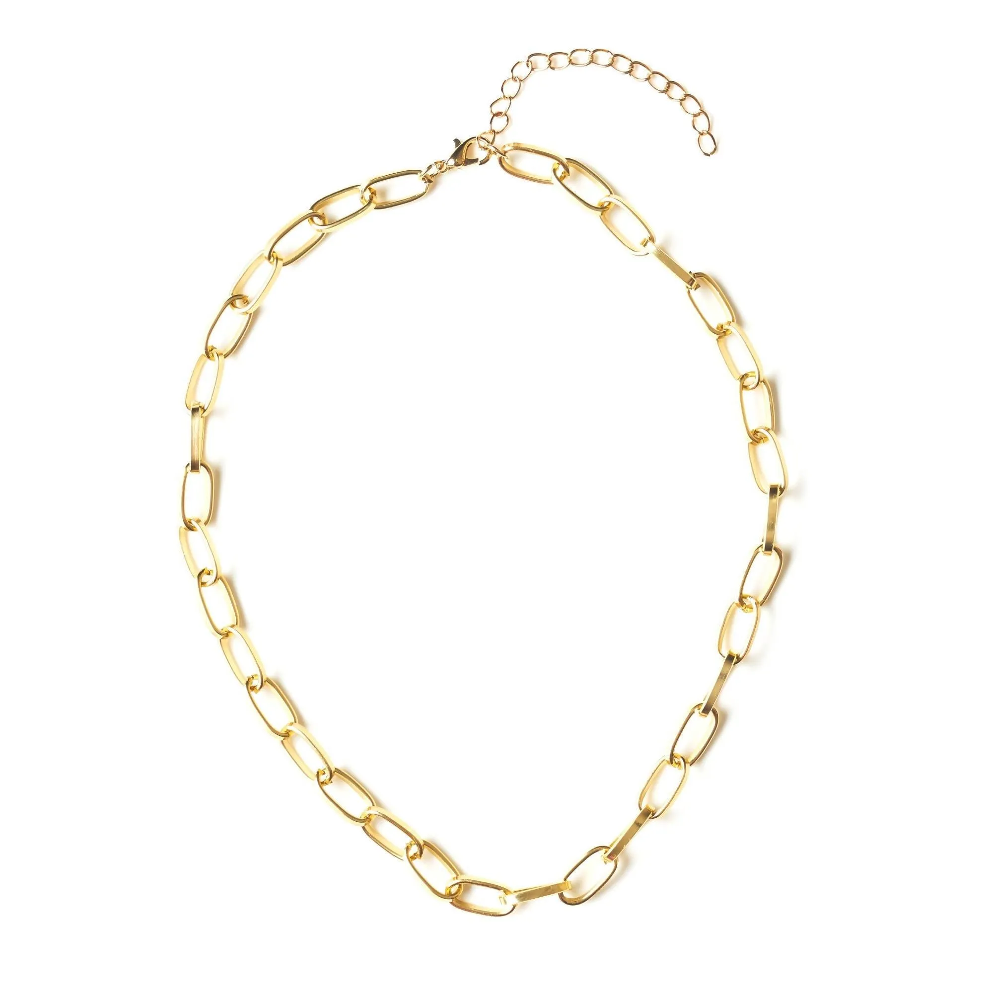 J. By Jee Minimal Oval Chain in Gold Necklace