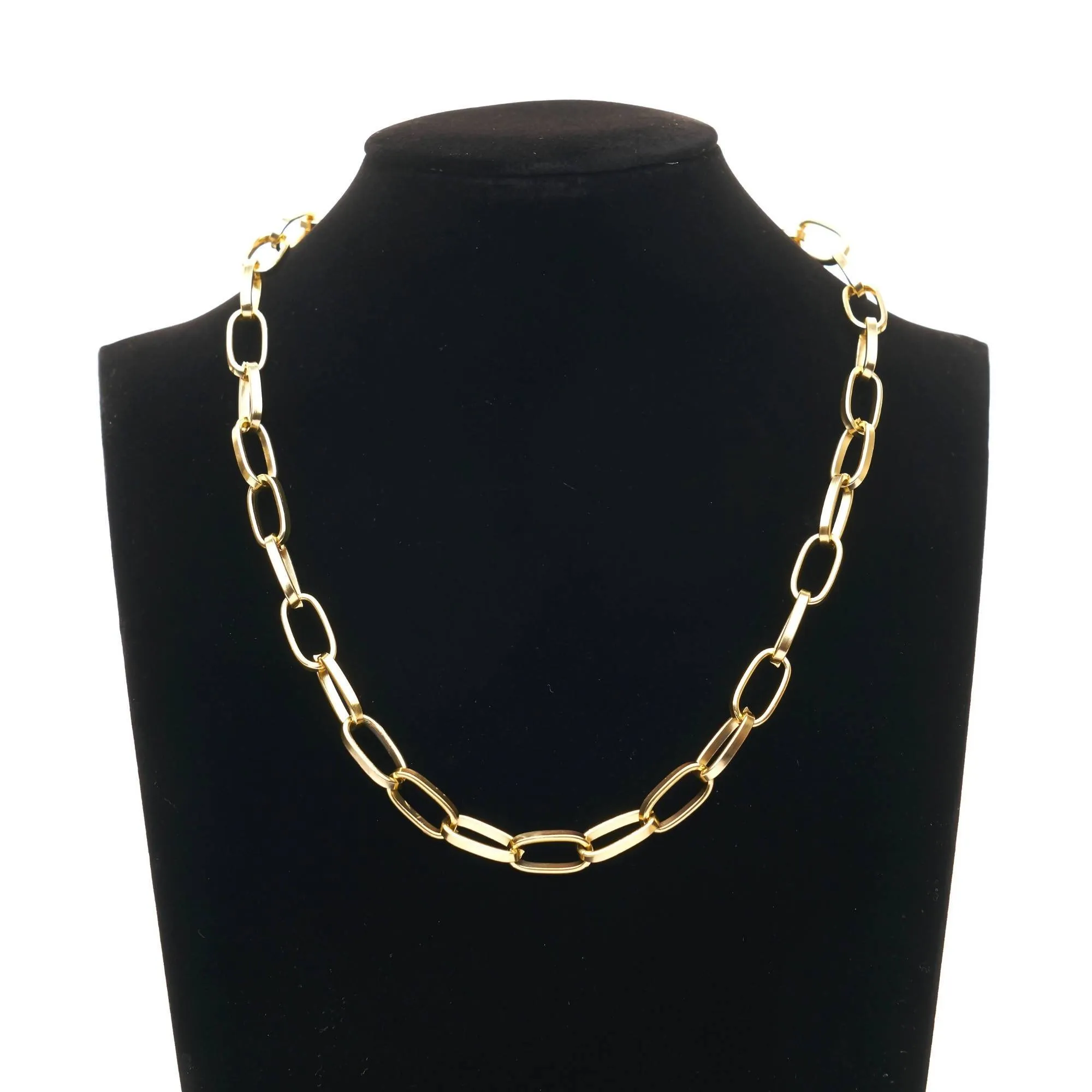 J. By Jee Minimal Oval Chain in Gold Necklace