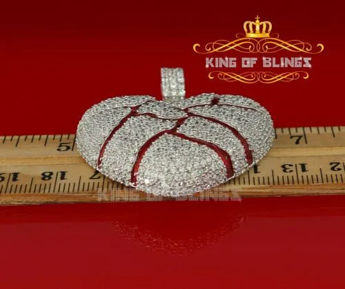 King Of Bling's HeartBroken Shape 925 Silver White 20.01ct Cubic Zirconia