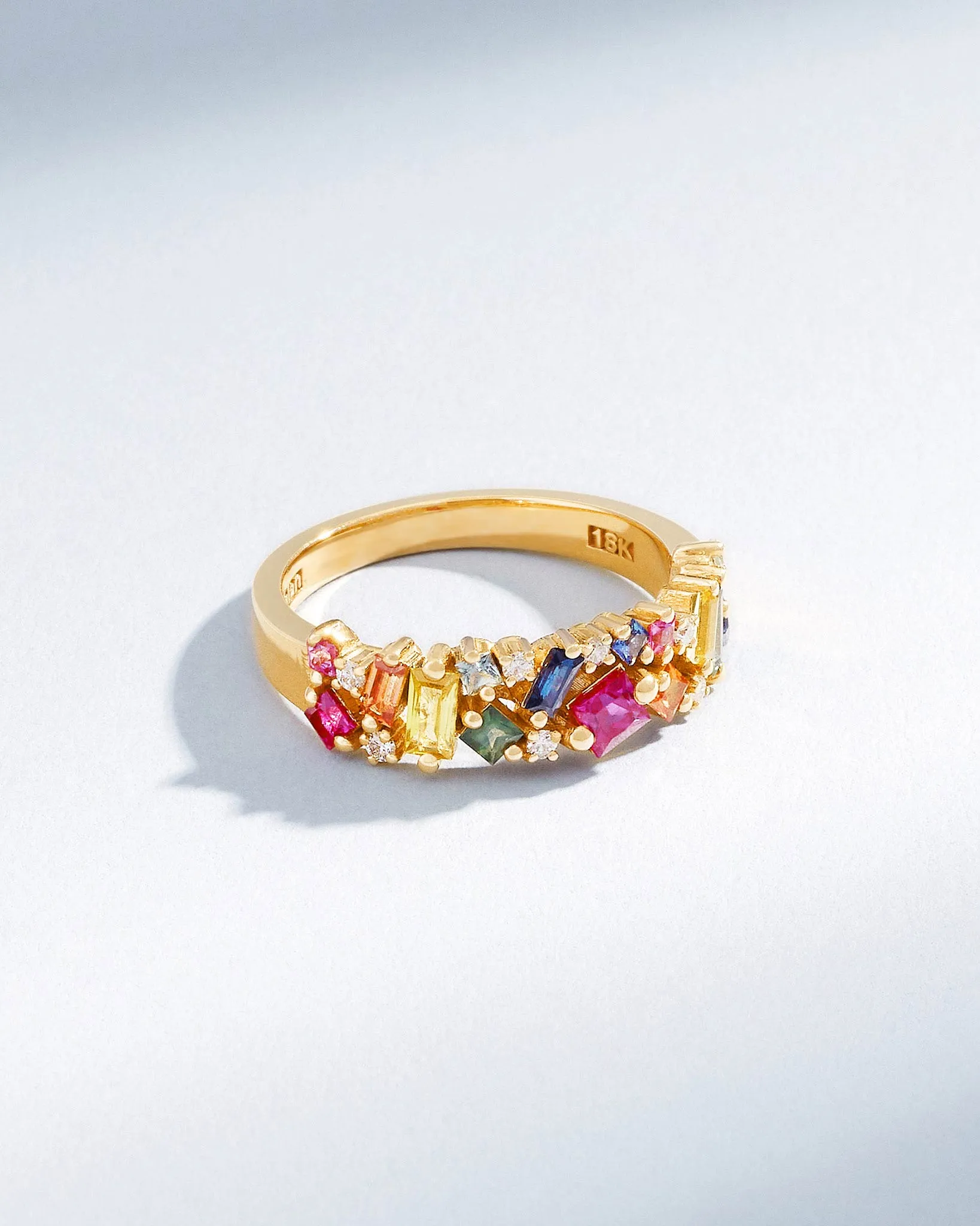 La Fantaisie Rainbow Sapphire Half Band