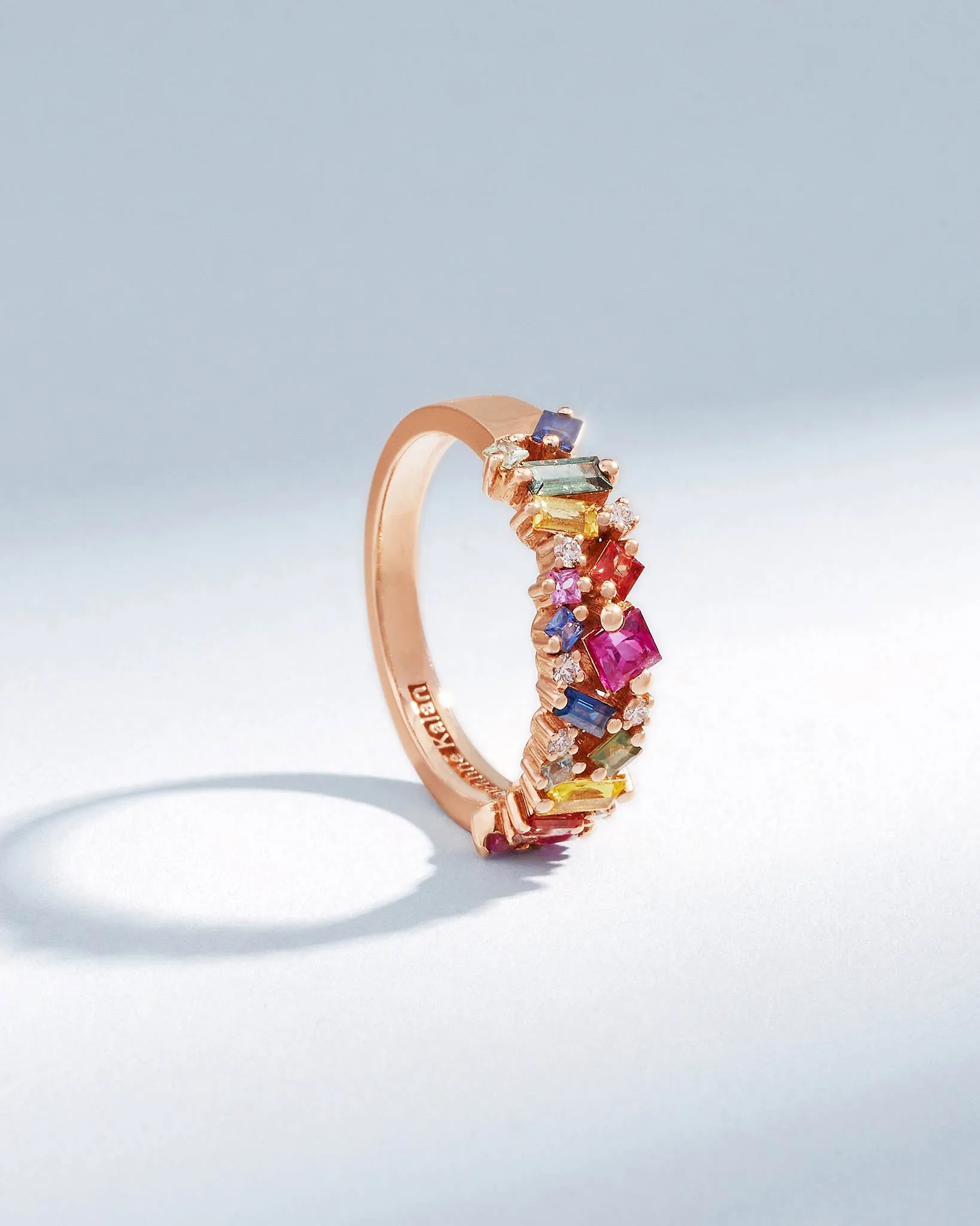 La Fantaisie Rainbow Sapphire Half Band