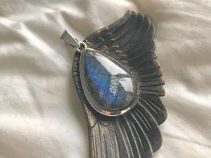 Labradorite Naevia Pendant - Large Teardrop