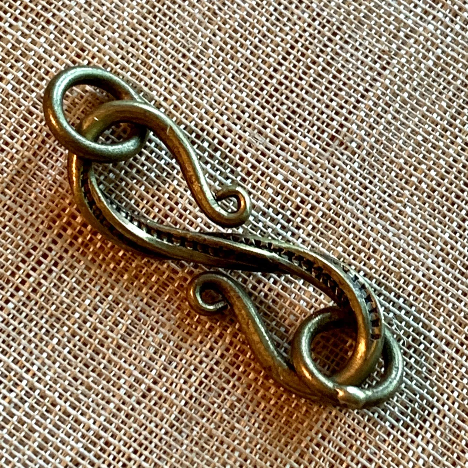 Large Brass S-Clasp, Thailand