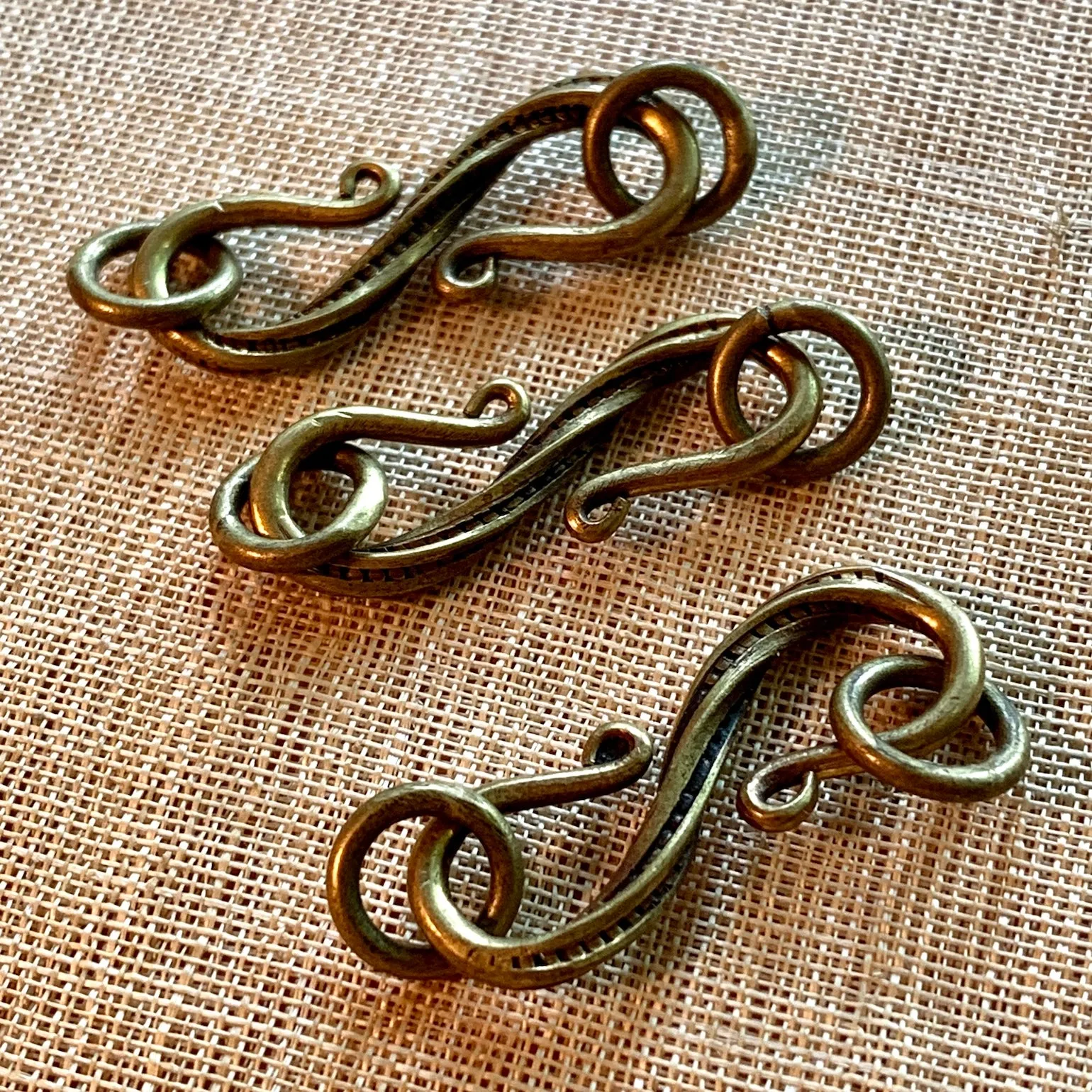 Large Brass S-Clasp, Thailand