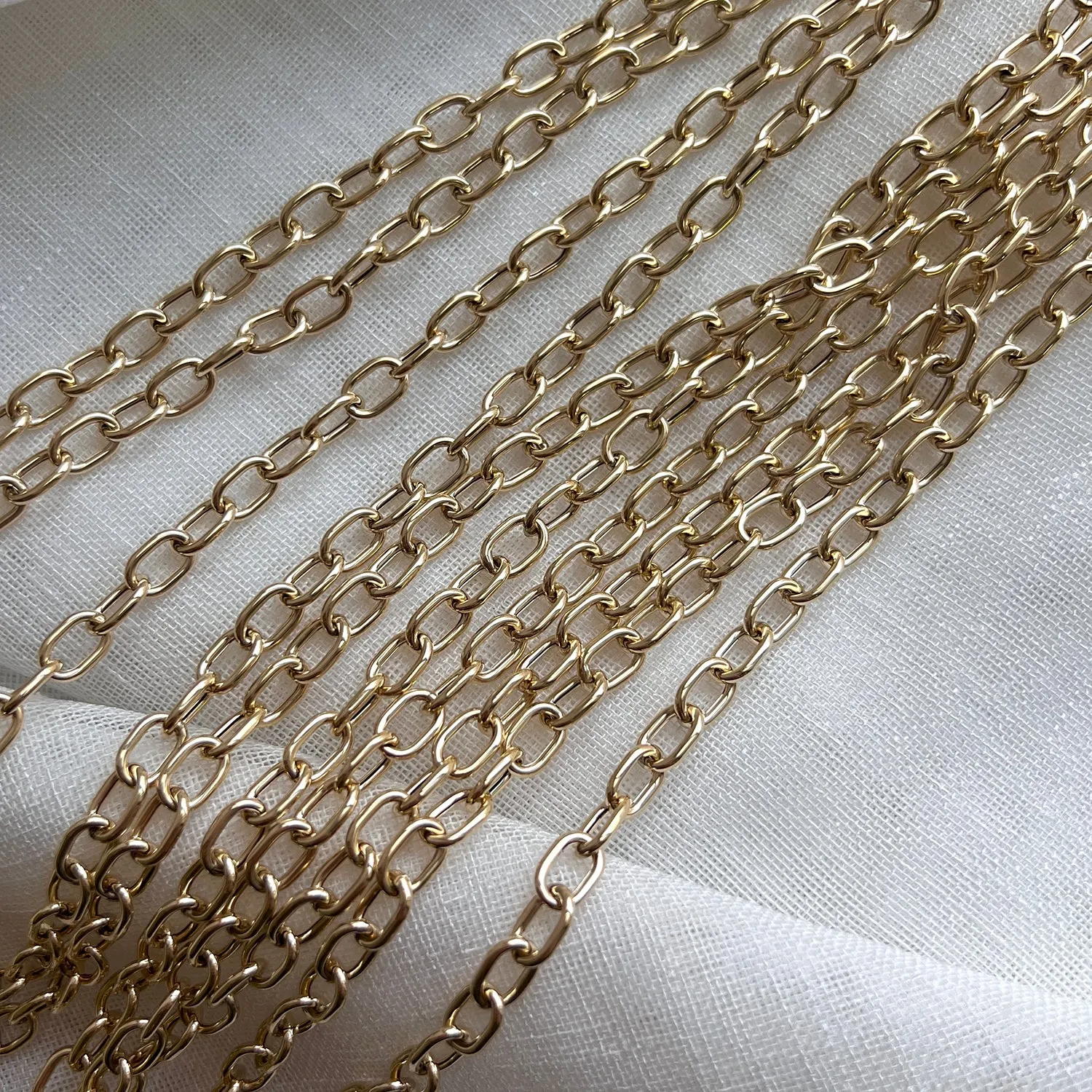 Large Rolo Chain Necklace