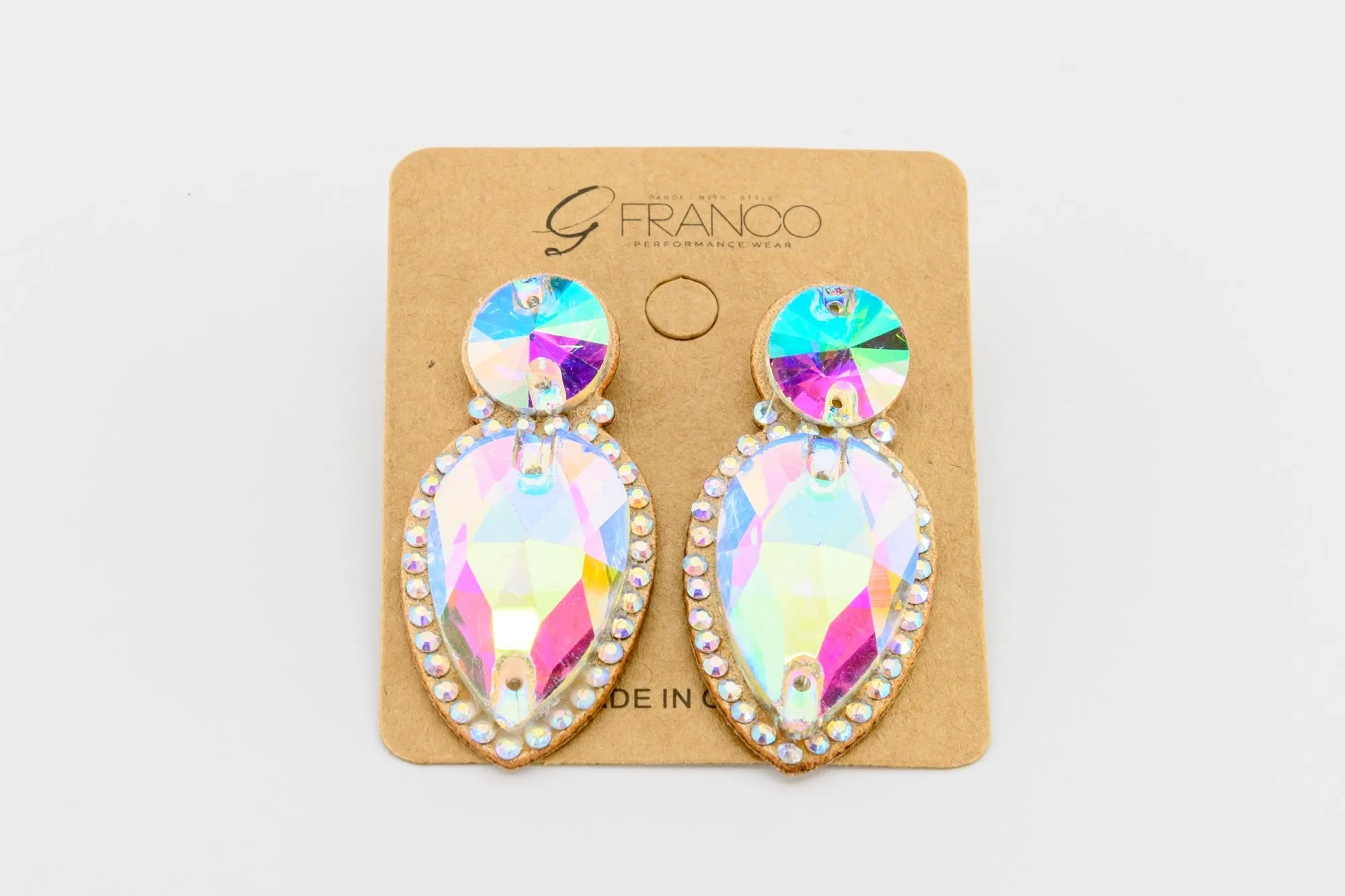 Large Teardrop - Rhinestone Earring (4010)