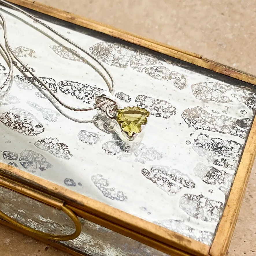 Lemon Quartz Bijou Trillion Pendant