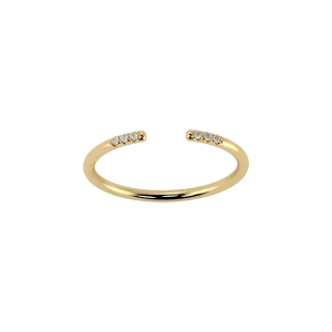 Line open pave ring