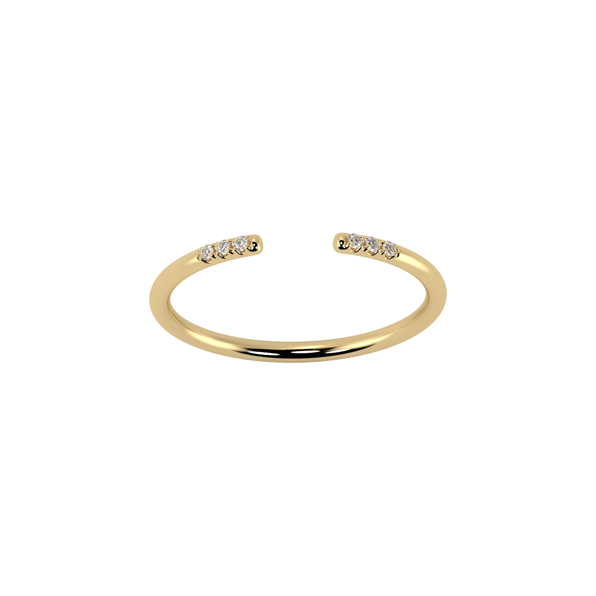 Line open pave ring