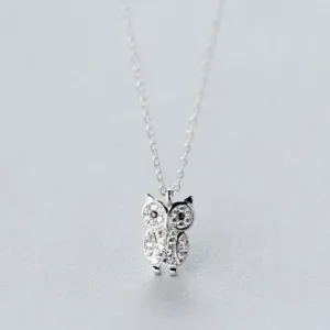 Little Owl Minimal Necklace