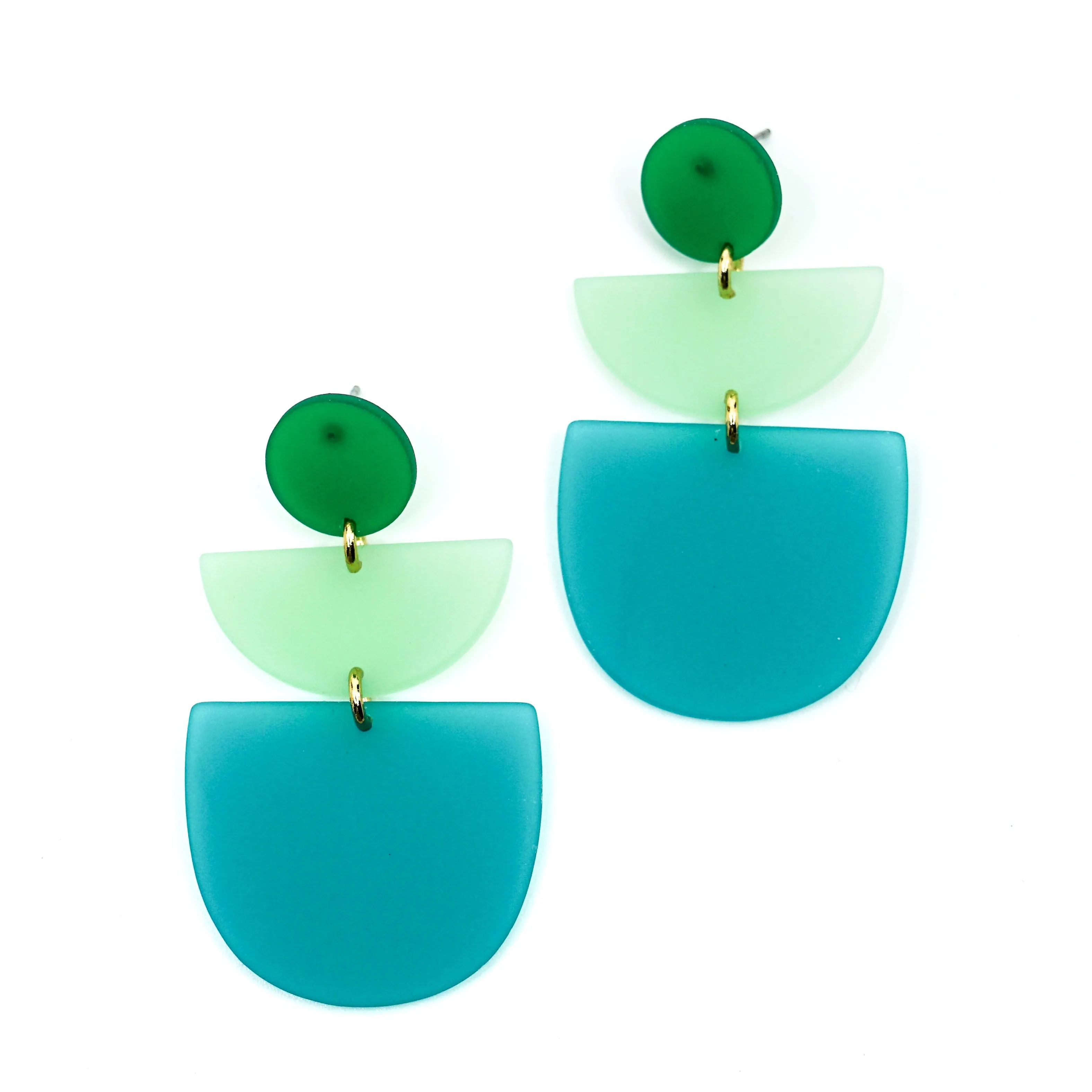 Liv Modern 3 Color Matte Resin Earrings