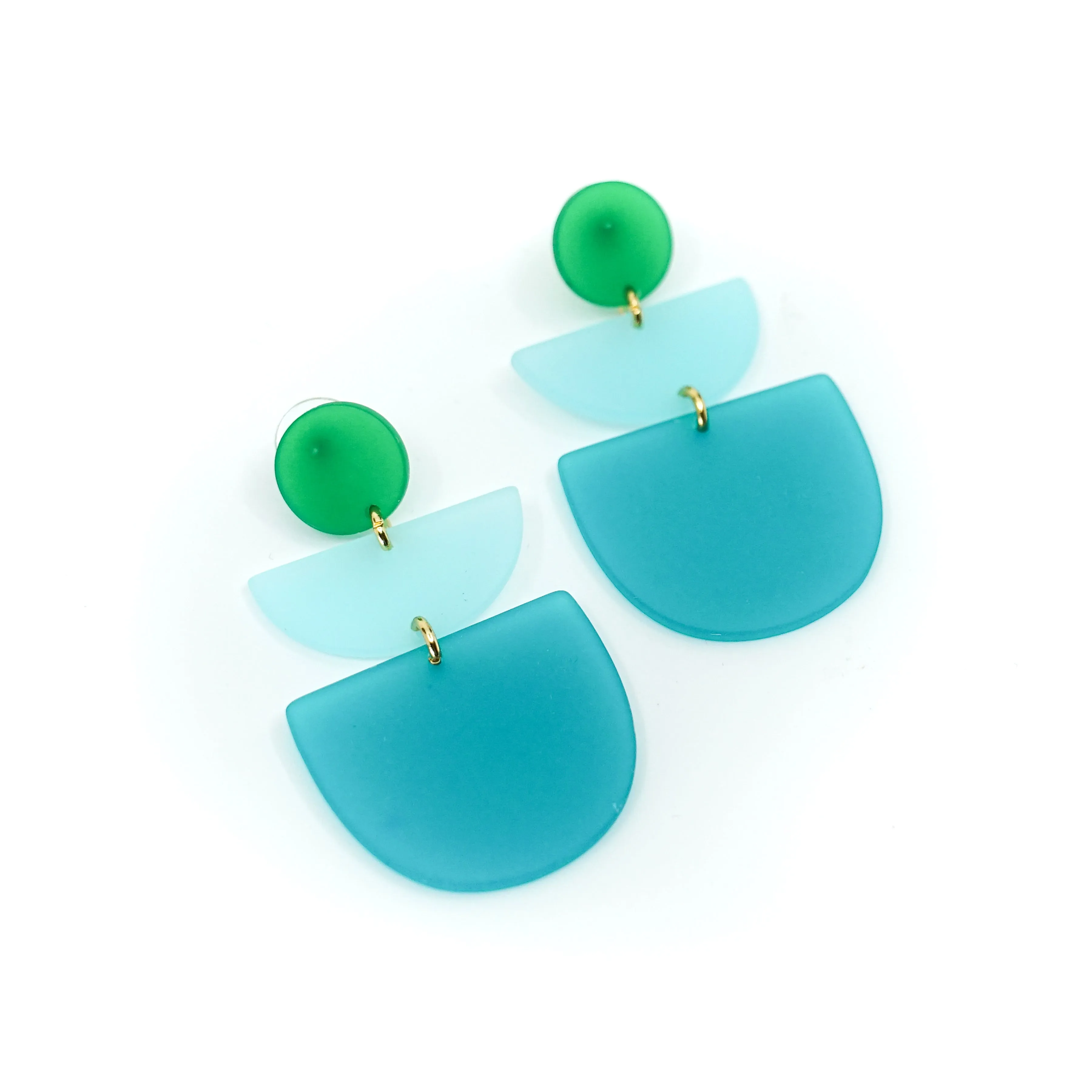 Liv Modern 3 Color Matte Resin Earrings