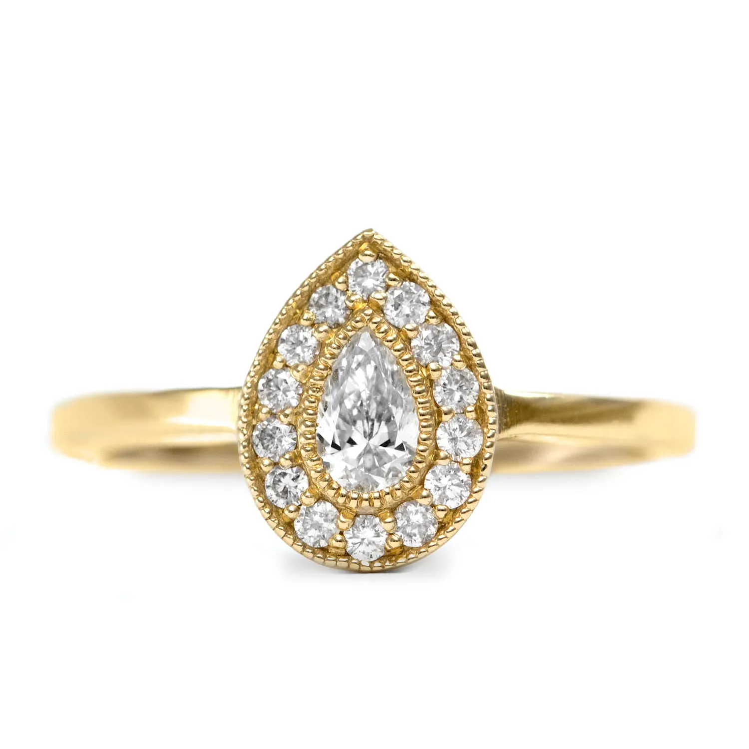 Luna Gold Ring White Diamond