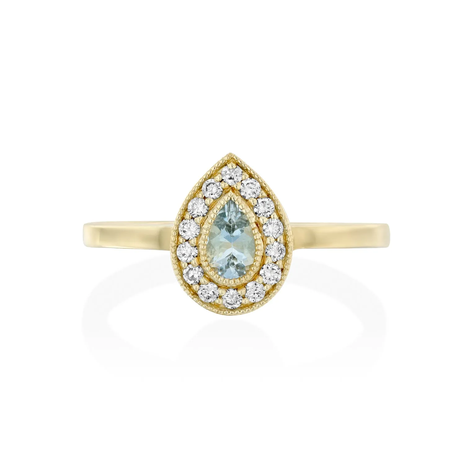 Luna Gold Ring With Aquamarine