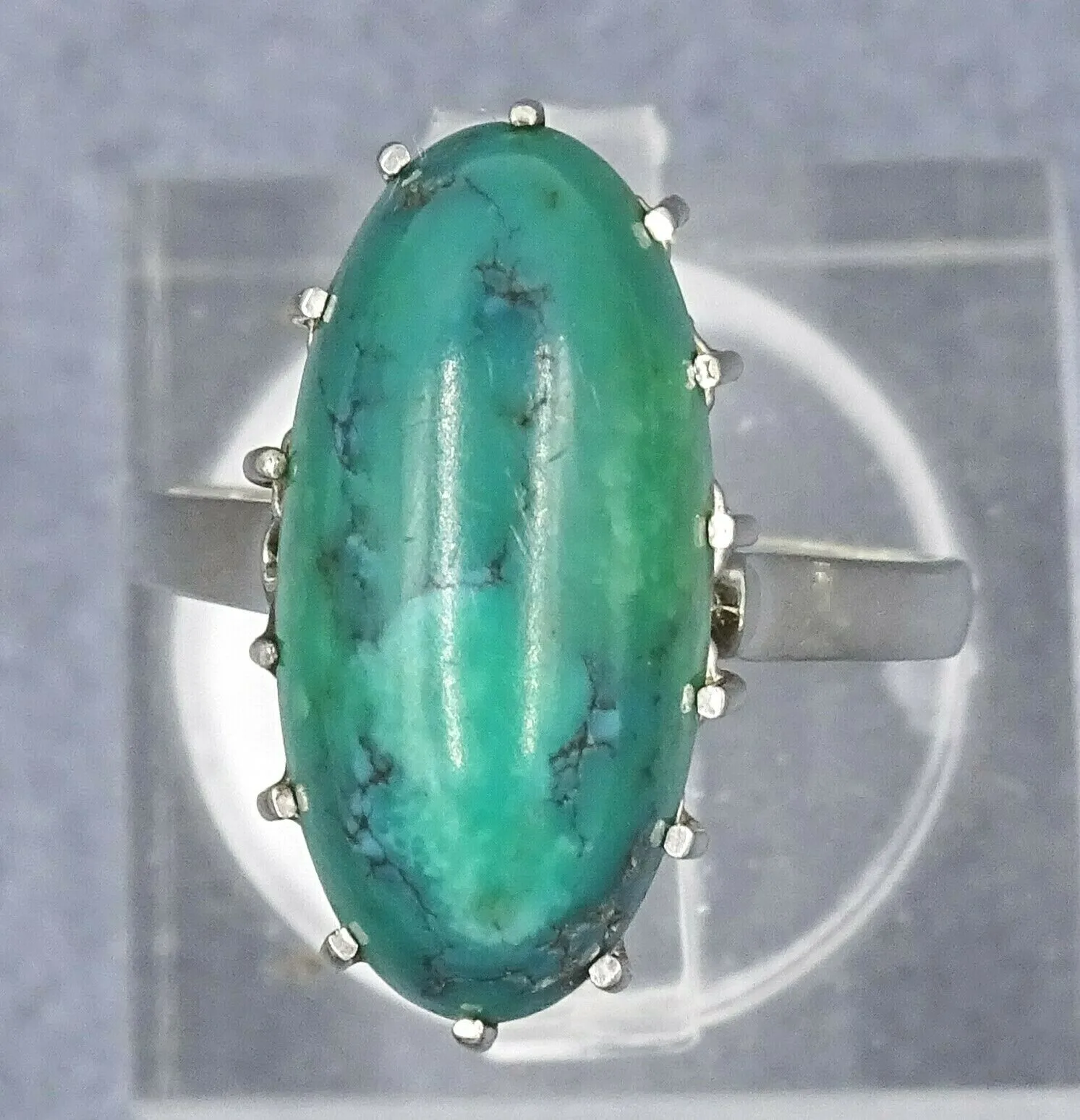 Malachite 18ct White Gold Ring