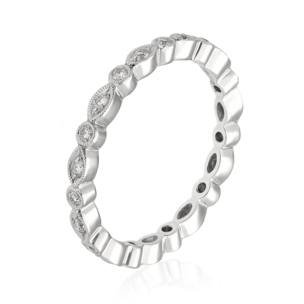 Marquise & Round Diamond Platinum Eternity Ring