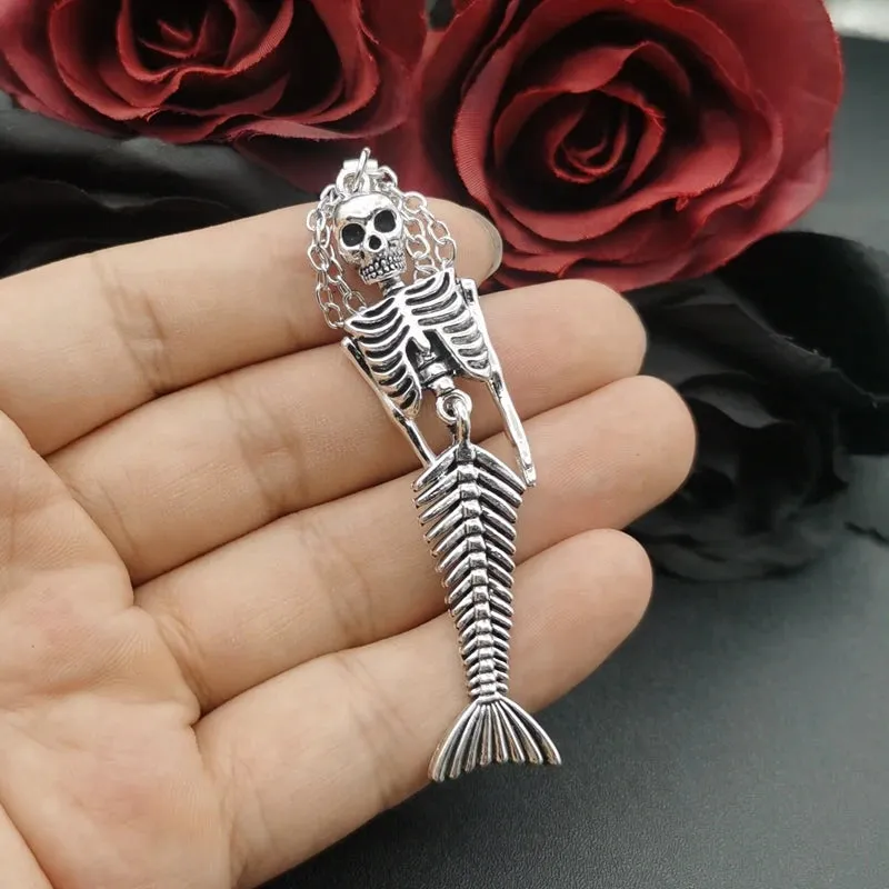 Mermaid Skeleton Necklace