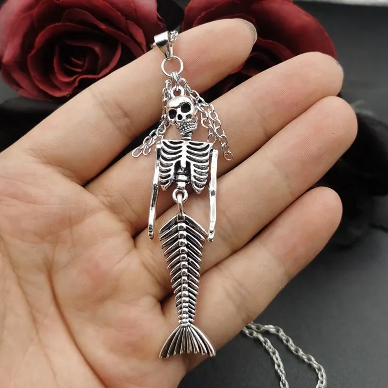 Mermaid Skeleton Necklace