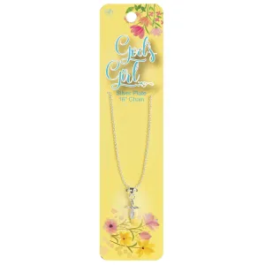 Mini Petal Cross Silver Plated Necklace