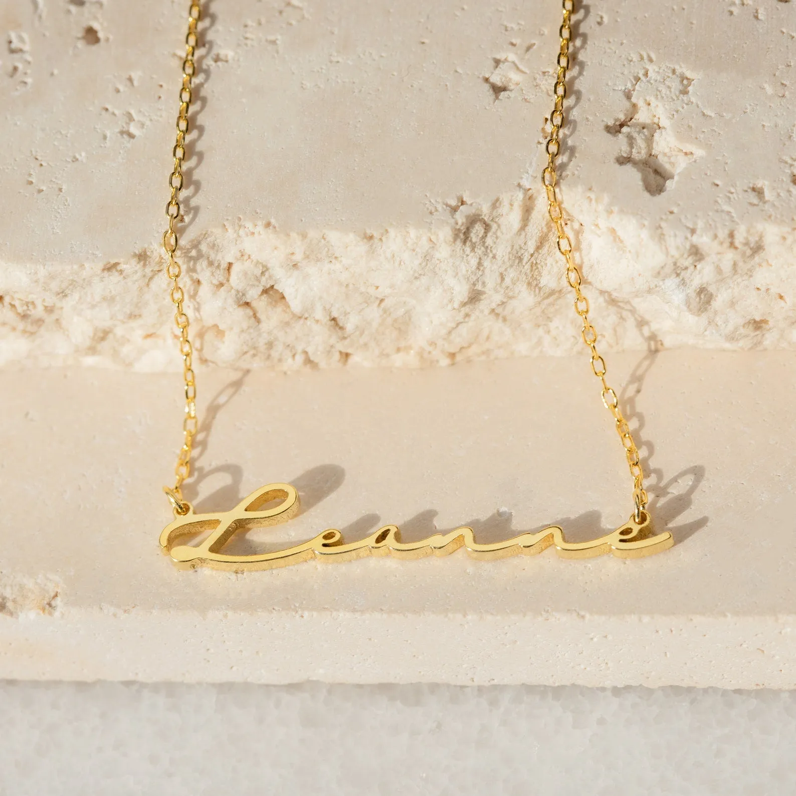 Minimal Sideways Name Necklace