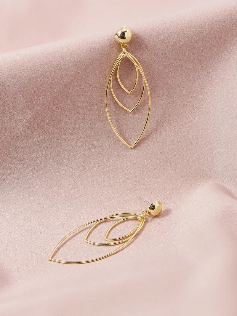 Modern Geometric Metal Earrings for Women by Planderful Vienna Verve Collection